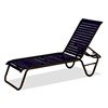 Reliance Contract Vinyl Strap Chaise Lounge with Stackable Aluminum Frame - 20 lbs.