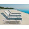 Reliance Contract Vinyl Strap Chaise Lounge with Stackable Aluminum Frame - 20 lbs.