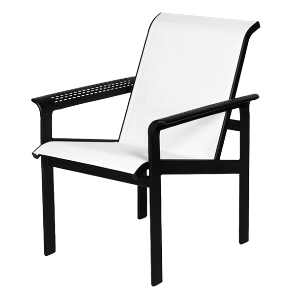 	South Beach Sling Hi-Back Dining Chair with Powder-Coated Aluminum Frame - 15 lbs.