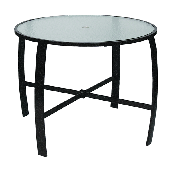 	42" Round Pinnacle Gathering Table with Powder-Coated Aluminum Frame- 34" or 40" Heights