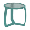 	Pinnacle Side Table with Powder-Coated Aluminum Frame - 20" Round