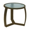 	Pinnacle Side Table with Powder-Coated Aluminum Frame - 20" Round