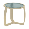 	Pinnacle Side Table with Powder-Coated Aluminum Frame - 20" Round