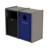 EarthCraft Dual 32-Gallon Waste and Recycling Receptacle - 168 lbs.