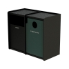 EarthCraft Dual 32-Gallon Waste and Recycling Receptacle - 168 lbs.