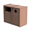 EarthCraft Dual 32-Gallon Waste and Recycling Receptacle - 168 lbs.