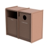 EarthCraft Dual 32-Gallon Waste and Recycling Receptacle - 168 lbs.