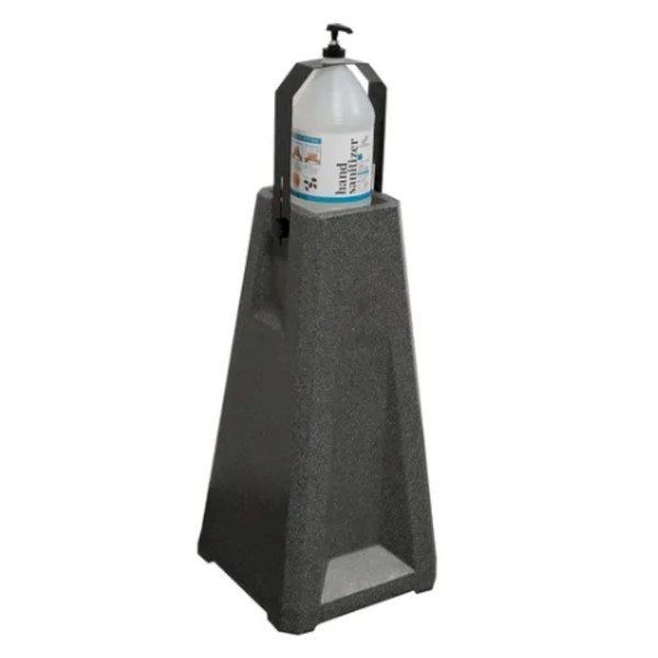 Universal Recycled Plastic Hand Sanitizer Stand - Adjustable Bracket or Touchless Mounting Plate