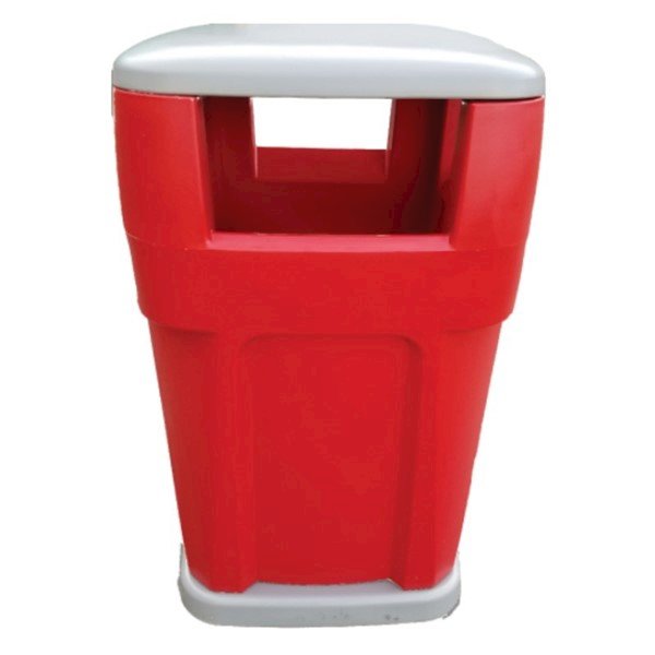 65-Gallon Heavy-Duty Waste Receptacle Polyethylene Plastic - 130 lbs.