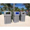 65-Gallon Heavy-Duty Recycling Receptacle Polyethylene Plastic - 130 lbs.