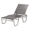 Telescope Reliance Strap Chaise Lounge with Armless Aluminum Frame