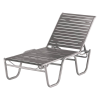 Telescope Reliance Strap Chaise Lounge with Armless Aluminum Frame