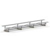 21 ft. 2 Row Tip & Roll Aluminum Bleacher without Guardrails and Double Footboards - 240 lbs.