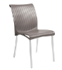 Regina Plastic Resin Dining Chair with Armless Aluminum Frame