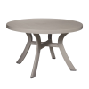 47" Round Toscana Plastic Resin Table With Umbrella Hole - Tortora