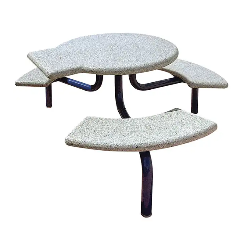 Round concrete picnic table and benches hotsell