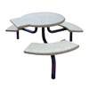 ADA Commercial Round Concrete Picnic Table With Steel Frame