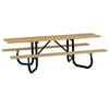 ADA Portable Wooden Picnic Table with Steel Frame