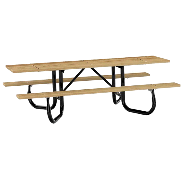 ADA Portable Wooden Picnic Table with Steel Frame