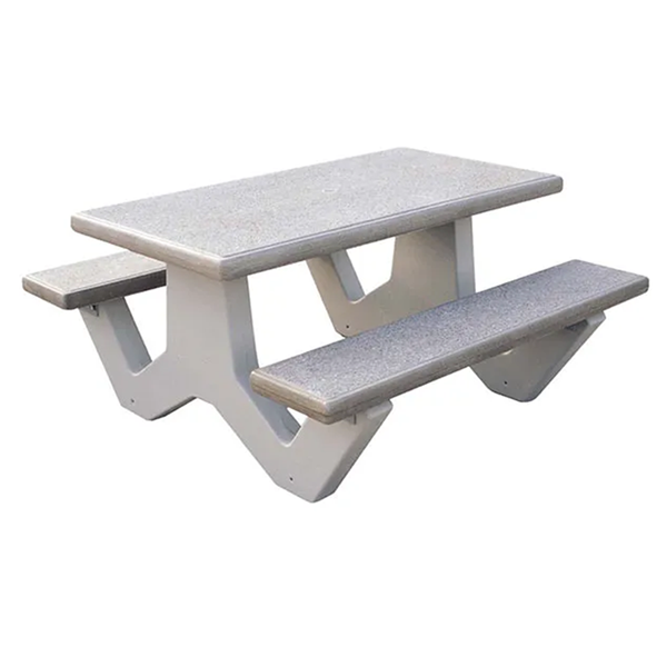 5 Ft. Commercial Rectangular Concrete Picnic Table