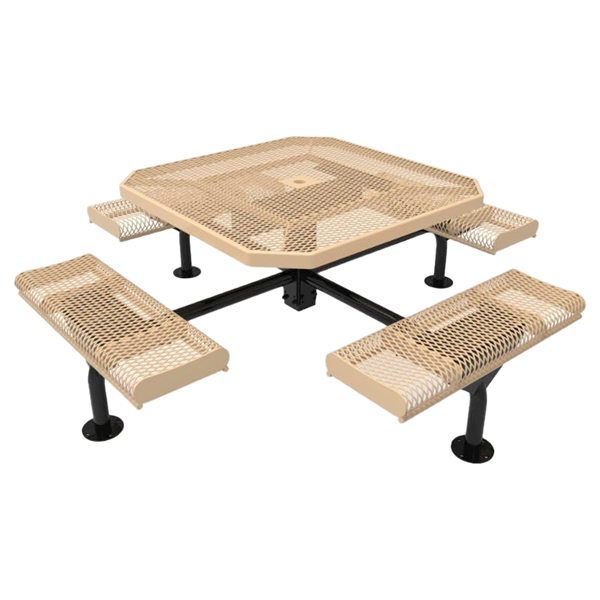 ELITE Series 46" Octagon Nexus Rolled Pedestal Table