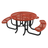 RHINO Wheelchair Accessible 46" Round Thermoplastic Polyolefin Coated Picnic Table