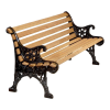 Renaissance Park Bench With White Oak Slats And Cast Aluminum Frame