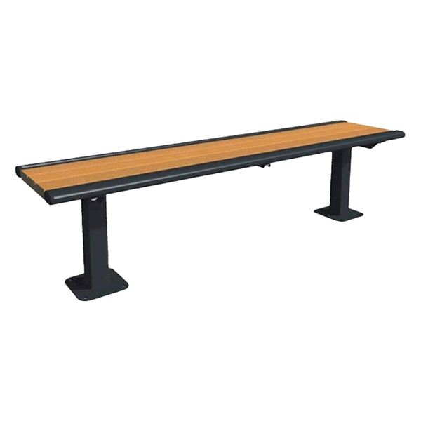 Arches Recycled Plastic Bench with Steel Accents - 6 Ft.