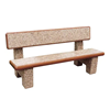 Fairbanks Concrete Bench with Back