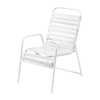 Quick Ship St. Maarten Vinyl Strap Dining Chair - White