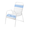 Quick Ship St. Maarten Vinyl Strap Dining Chair - Light Blue