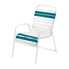 Quick Ship St. Maarten Vinyl Strap Dining Chair - Deepwater Blue