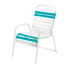 Quick Ship St. Maarten Vinyl Strap Dining Chair - Turquoise Blue