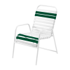 Quick Ship St. Maarten Vinyl Strap Dining Chair - Dark Green