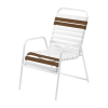 Quick Ship St. Maarten Vinyl Strap Dining Chair - Leisure Brown