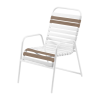 Quick Ship St. Maarten Vinyl Strap Dining Chair - Adobe