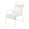 Quick Ship St. Maarten Vinyl Strap Dining Chair - Dove