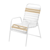 Quick Ship St. Maarten Vinyl Strap Dining Chair - Camel