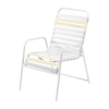 Quick Ship St. Maarten Vinyl Strap Dining Chair - Vanilla