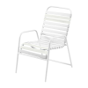 Quick Ship St. Maarten Vinyl Strap Dining Chair - Off White