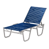 Telescope Reliance Strap Chaise Lounge with Armless Aluminum Frame