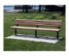 Park Scapes Recycled Plastic Bench With Armless Steel Frame