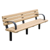 Park Scapes Recycled Plastic Bench With Steel Frame