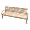 RHINO Slatted Steel MOD Bench with Back