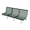 Standard Downtown 3 Seat Style Polyethylene Coated Metal Bench
