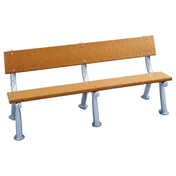 Survivor Recycled Plastic Bench With Armless Metal Frame