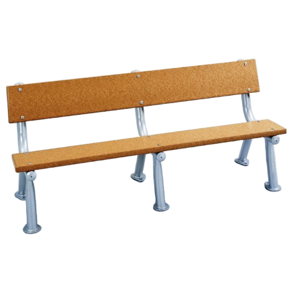 Survivor Recycled Plastic Bench With Armless Metal Frame