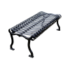 Iron Valley Park Bench - Powder Coated Steel without Back - 4', 5', 6', or 8'