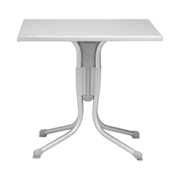 31" Square Polo Werzalit Dining Table With Aluminum Frame