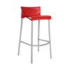 Duca Plastic Resin Bar Chair With Armless Aluminum Frame